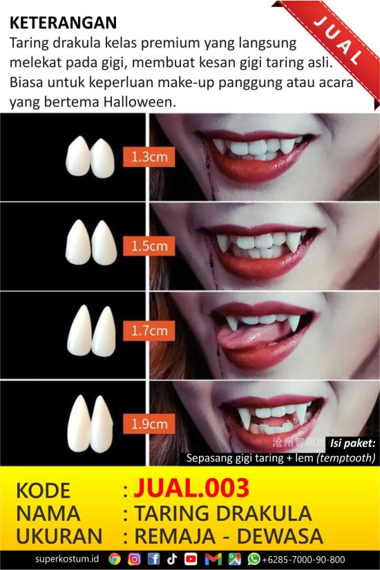 JUAL.003 Taring Drakula - Stok: 3