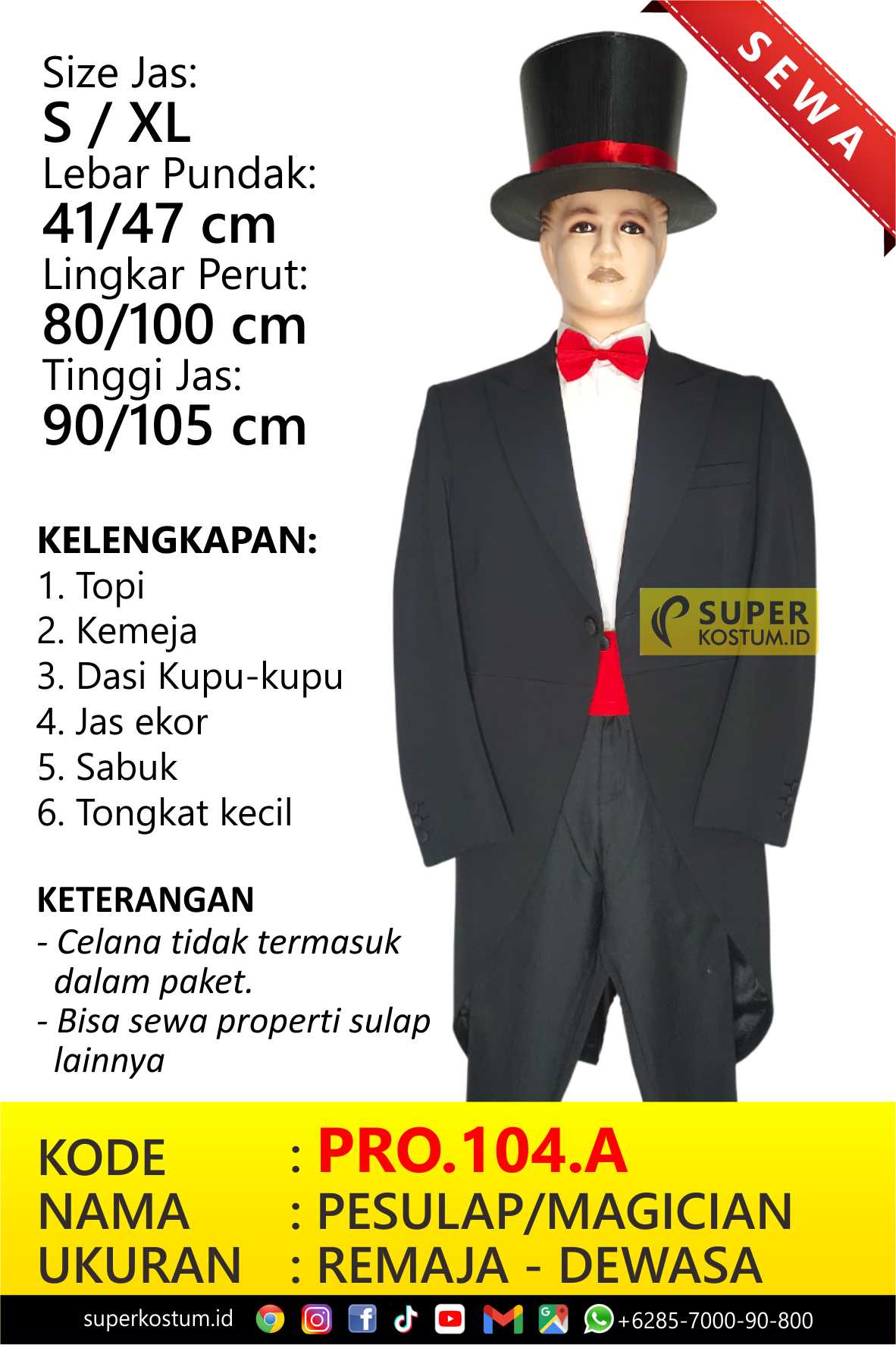 PRO.104.A Pesulap/Magician - Stok: 2