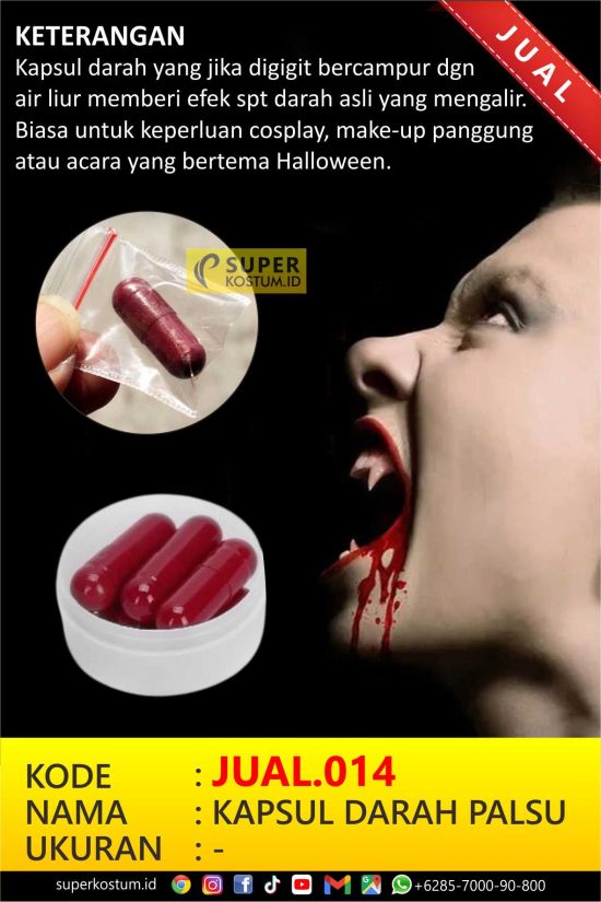 JUAL.014 Kapsul Darah Palsu - Stok: 10